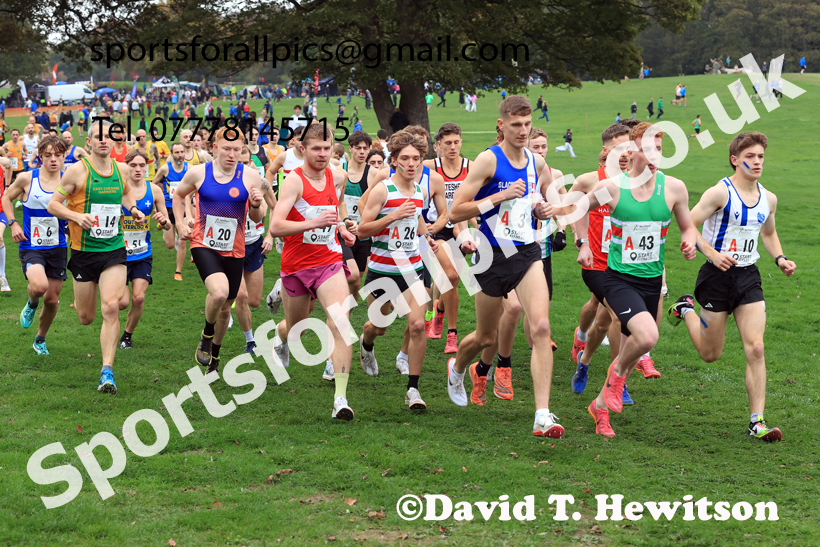 Senior Mens relay, 2025 Northern Cross Country Relays, Graves Park, Sheffield. Photo: David T. Hewitson/Sports for All Pics